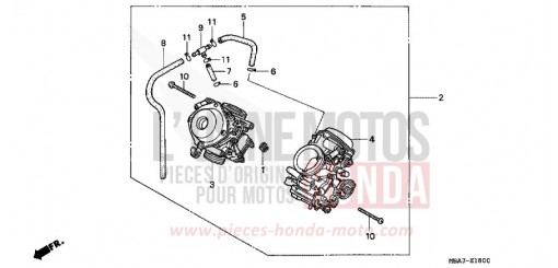 VERGASER (KOMPL.) VT750C2W de 1998